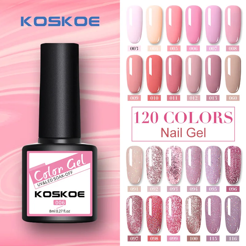 

KOSKOE 3W UV LED Lamp Set With Nail Gel Polish Varnish Nail Manicures Set Kit Nail Dryer Nail Art Design Tool for Home Use