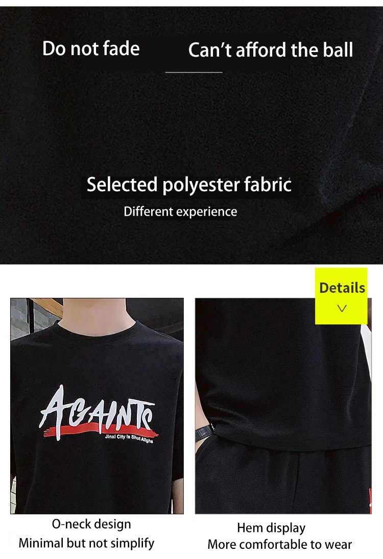 

2021 summer hot sale men's printed suit outdoor leisure sports jogging suit quick-drying breathable men's 2-piece suit