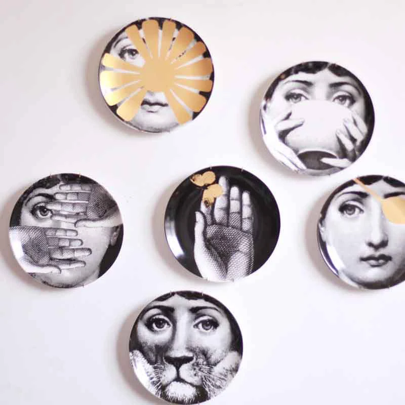 Milan rosenthal Piero fornasetti 8 дюймов керамическая обеденная тарелка блюдо десертная тарелка для закуски тарелка для торта украшение подвесная тарелка