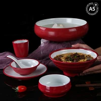 melamine nordic style tableware plastic restaurant soup bowl anti drop imitation porcelain noodle bowl