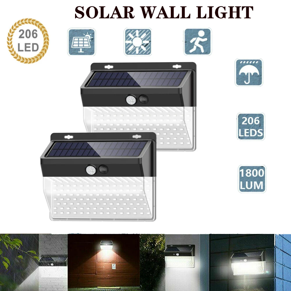 Уличная лампа на солнечной батарее с датчиком движения 206