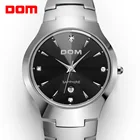 DOM 698 мужские модные полностью вольфрамовые стальные сапфировые 30 м Водонепроницаемые деловые классические кварцевые наручные часы хорошего качества в подарок