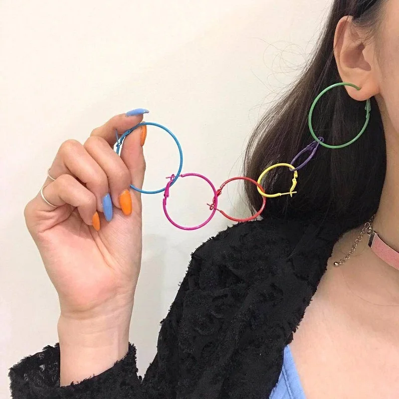 Женские серьги-кольца в стиле панк-рок 6 Пары/компл. | Украшения и аксессуары