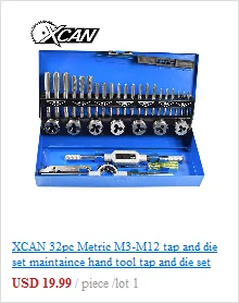 XCAN 20/31/40 шт наёмите и набора пресс-форм, винтовой резьбой кран гаечный ключ под давлением сплав Сталь ручной метчики винторезы дрель