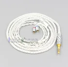 LN006549 2,5 мм 4,4 мм XLR 8-жильный посеребренный кабель OCC для наушников 0,78 мм BA Custom Westone W4r UM3X UM3RC JH13 плоский