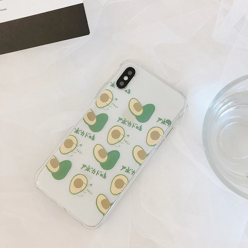Летний чехол с фруктами авокадо для iPhone XS Max XR X 6 S Phone Чехол 7 8 Plus Мягкий из ТПУ |