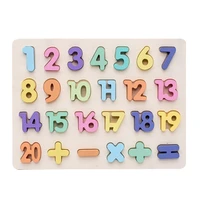 child gift toddlers color cognition blocks hand grab board set baby toys shape wooden numbers alphabet early learning montessori