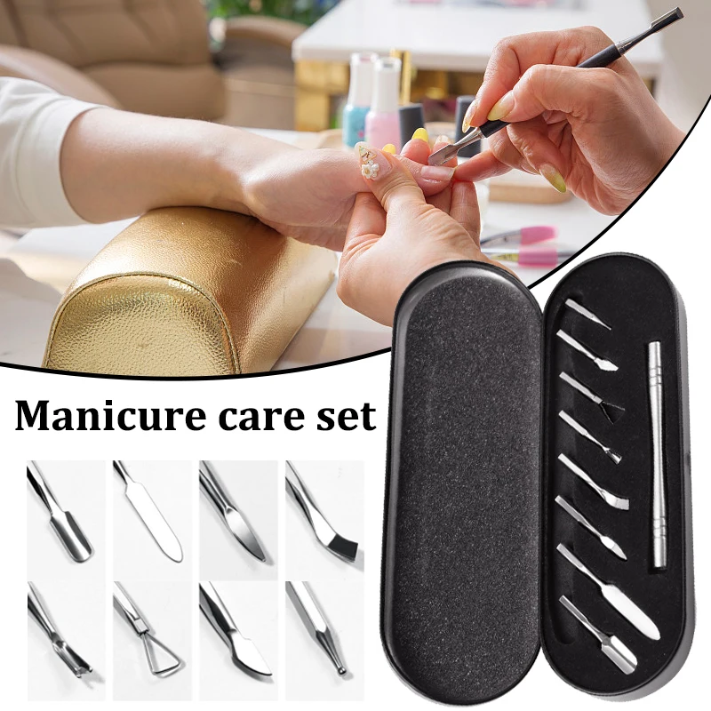 

Manicure Set Portable Professional Grooming Kit Stainless Steel Nail Cleaner Tools for Fingernail TN
