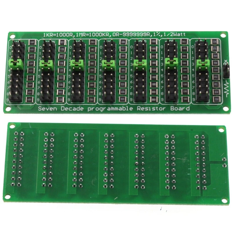 

Programmable Adjustable SMD Slide Resistor Board Step Accuracy 8 Eight Decade 0.1R/1R - 9999999R Resistance Module QXNF