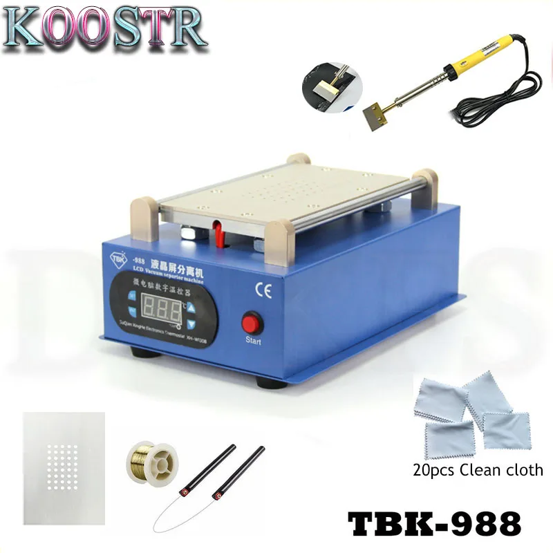 TBK-988 110 В/220 В 7 дюймов отделяющий сенсорный ЖК-экран сепаратор машина для ремонта мобильных телефонов со встроенным вакуумным насосом