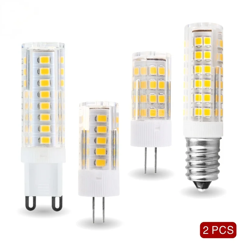 

2pcs/lot LED Bulb 3W 4W 5W 7W G4 G9 E14 LED Lamp AC 220V LED Corn Bulb SMD2835 360 Beam Angle Replace Halogen Chandelier Lights