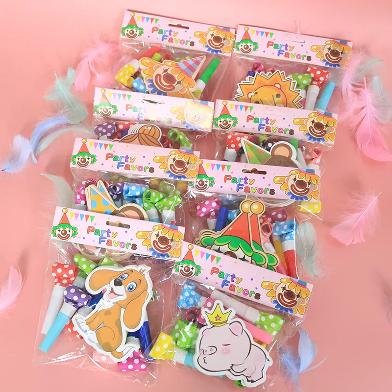

10Pcs/lot Cartoon Animal Blowouts Whistle Happy Birthday Party Gift Children Toys Noise Makers Baby Shower Party Favors Supplies