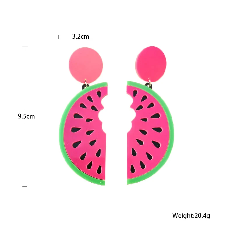 Женские длинные серьги QUMENG Модные Акриловые в стиле панк хип хоп с фруктовым