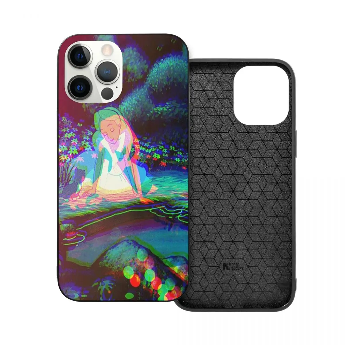 

Алиса в стране чудес Триппи ПК стекло ТПУ телефон бампер для iPhone 12 11 Xs Xr X Pro Max Mini 7 8 Se2 Plus 6 6S