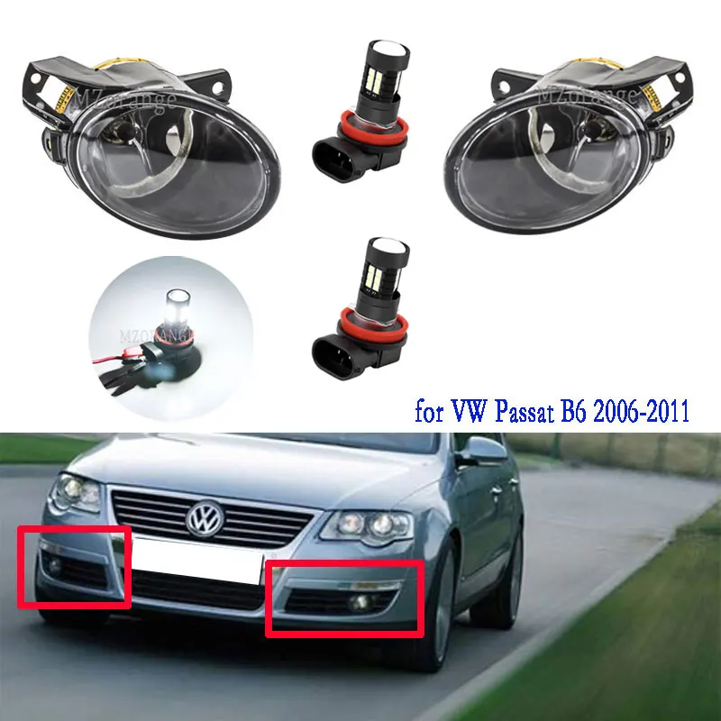 Туман светильник s для passat b6 2006 2011 светодиодный передние противотуманные фары VW
