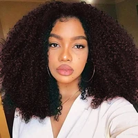 azqueen afro kinky curly wig for women 5 colors available natural afro high temperature hair medium long hair synthetic wigs