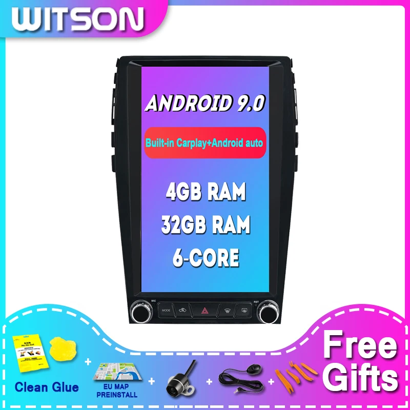 WITSON Android 9 0 Tesla автомобильный DVD плеер навигация для FORD EDGE 2015 2019 (MID) Авто
