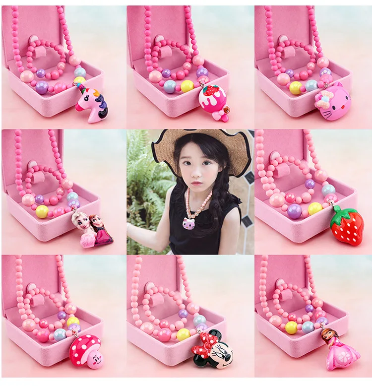 2019 Новое ювелирное ожерелье для маленьких девочек бусины детей аксессуары