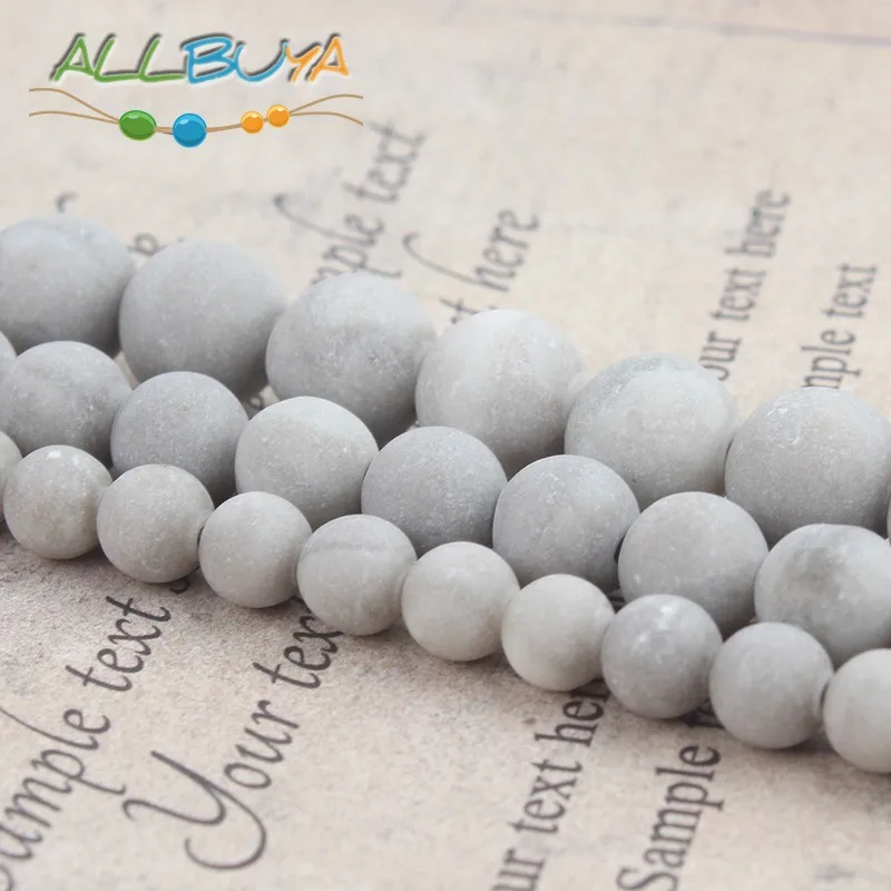 Бусины Из Натурального минерала матовые белые мраморные бусины для денег