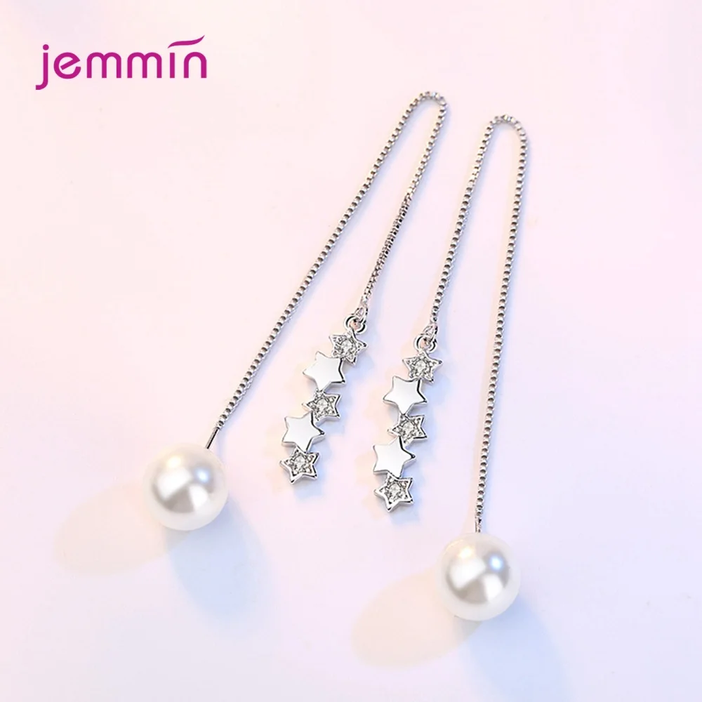 Новейшие ботильоны в Корейском стиле на скрытой висит Длинные висячие серьги со