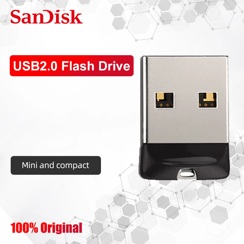 

USB-флеш-накопитель Sandisk CZ33 компактный, 16-64 Гб
