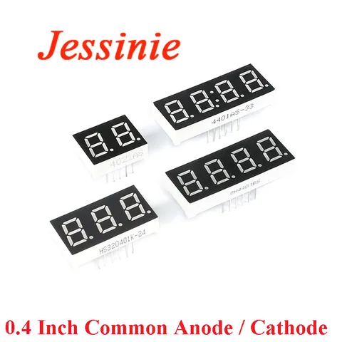 Jessinie 0,4-дюймовый цифровой светодиодный дисплей 2/3/4 бит красный