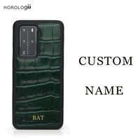 horologii personalised mobile cover for huawei mate 40 pro luxury italian leather with crocodile pattern cell phone case