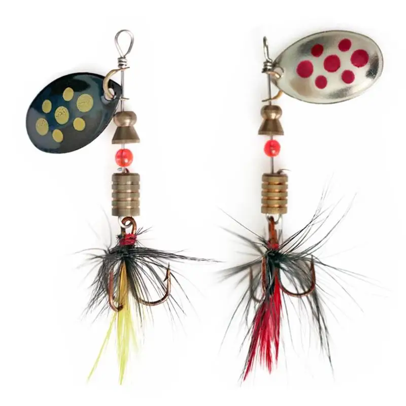 1 шт. рыболовные приманки воблеры ручная вращающаяся блесна искусственные с