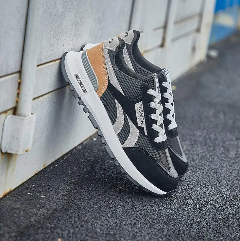 

New listing hot sale Spring and Autumn men net Breathable running shoes sports shoes D2216N