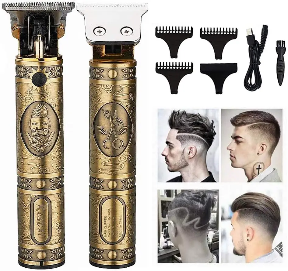 VGR Portable USB T-outliner Pro Li Outliner Trimmer Wireless Hair Clipper 0 Bit Blade Machine Style Electric Men's | Бытовая