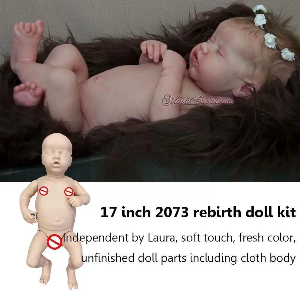 

17 Inch Reborn Kit Soft Unfinished Parts Silicone Whole P7z5