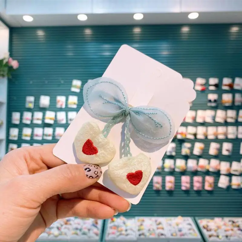 Детские Тканевые заколки для волос с изображением фруктов аксессуары девочек