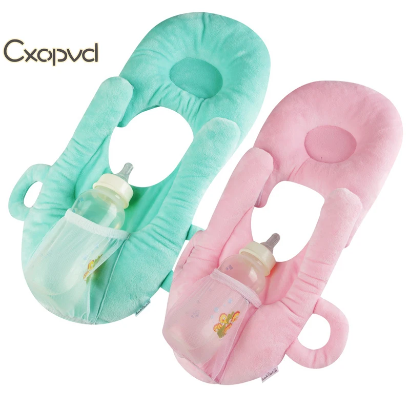 

Baby Feeding Pillow - Newborn Head Protection Cushion, Detachable Nursing Pillow Bottle Holder Neck Support for Unisex Infants