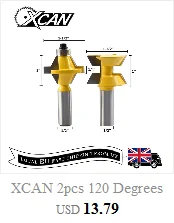 XCAN 1 шт. Концевая фреза 8 мм хвостовик угловой rouding для вырезания гребней и пазов 16/19/22/25 мм круглые фрезы дерева Обрезной нож радиус древесины фрезы