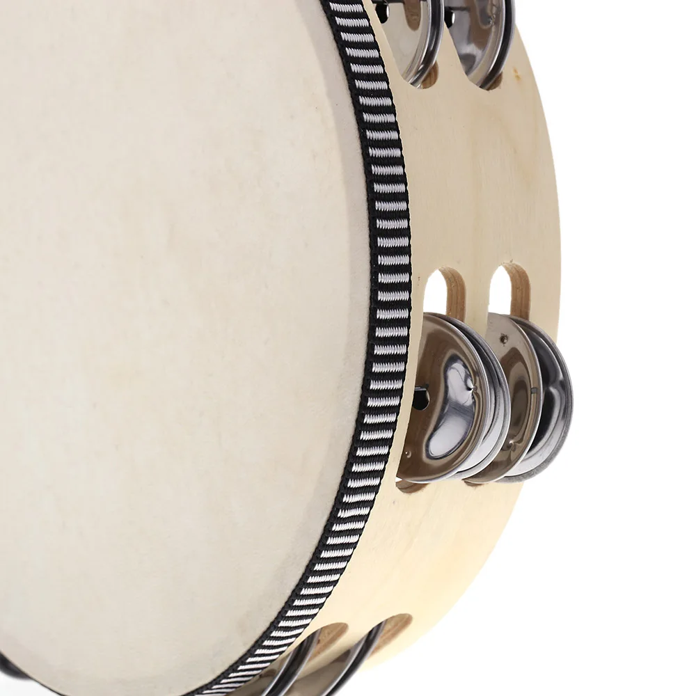 Горячая Новинка 8 &quotдвухрядный Тамбурин барабан Колокольчик из березового