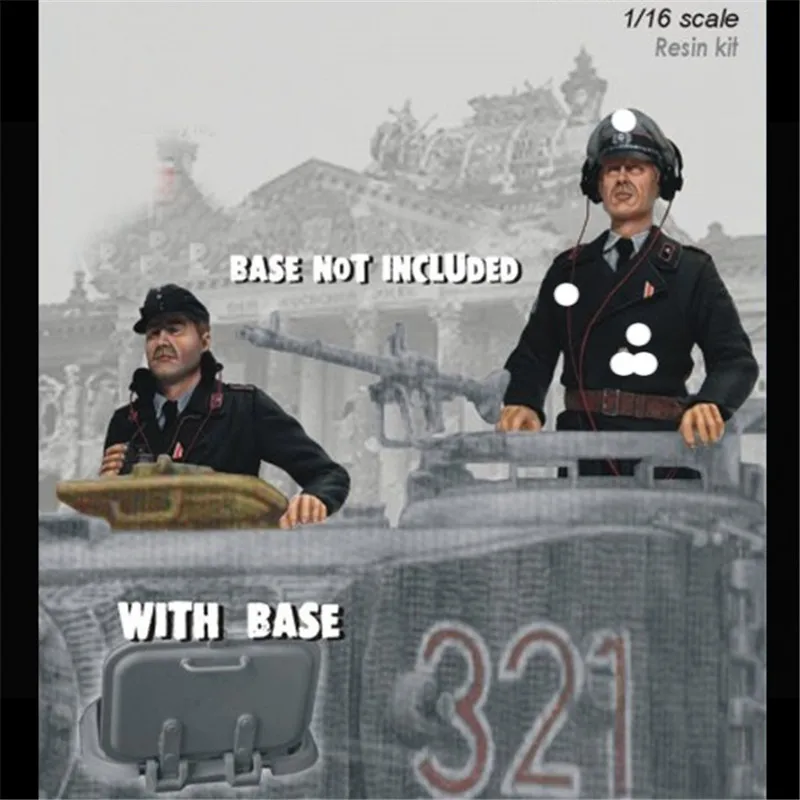 Набор неокрашенных моделей танков экипаж солдата фигурка из смолы масштаб 1/16