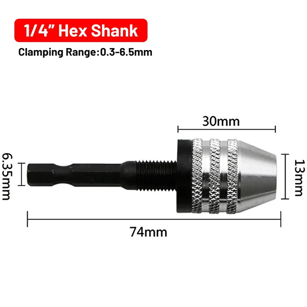 

Clamping Range Keyless Drill Chuck Screwdriver Impact Driver Adapter Hex Drill Bit Chuck Adapter Power Tools