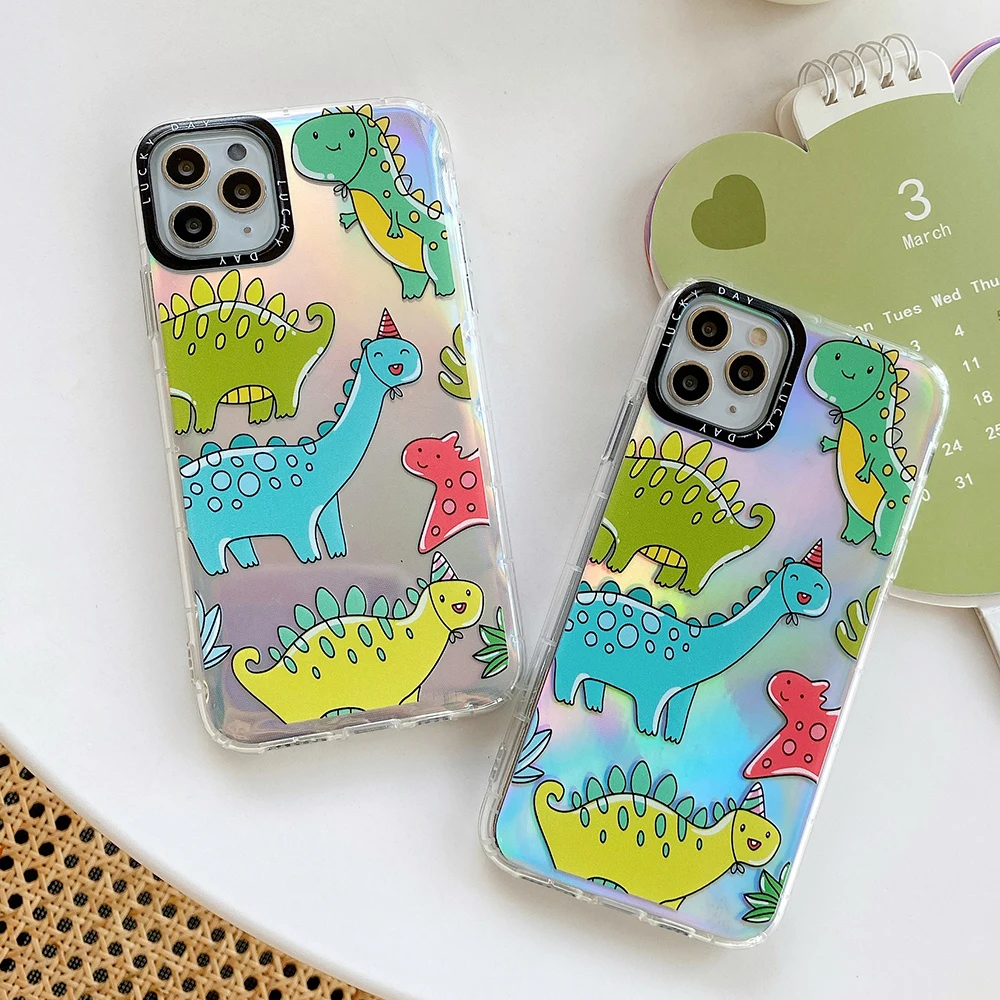 LOVECOM Cartoon Dinosaur Phone Case For iPhone 11 Pro Max XR XS 7 8 Plus X Soft TPU Transparent Back Cover Cases Coque | Мобильные