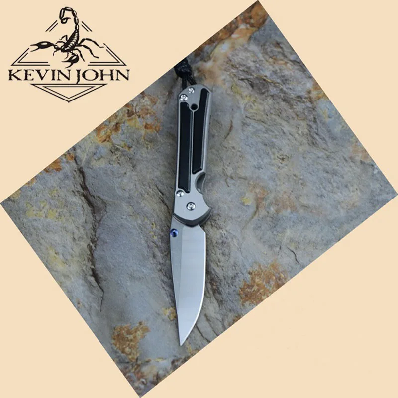 Zirconium version B Kevin John small sebenza 21 folding knife M390 blade TC4 Titanium handle outdoor camping hunting pocket fruit Knives EDC tools - Цвет: Zirconium version B