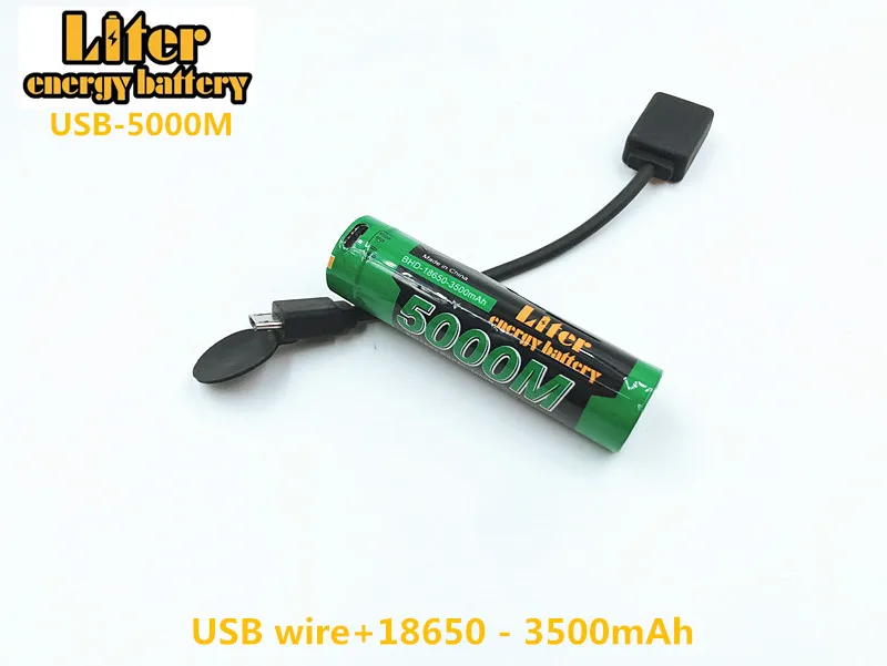 1PC 5000M USB 3,7 в фонарик 5000 м 18650 батарея мобильного телефона powerbank 3500 мАч для SmarPower Bank зарядное устройство портативный аккумулятор - Цвет: 1PC 5000M