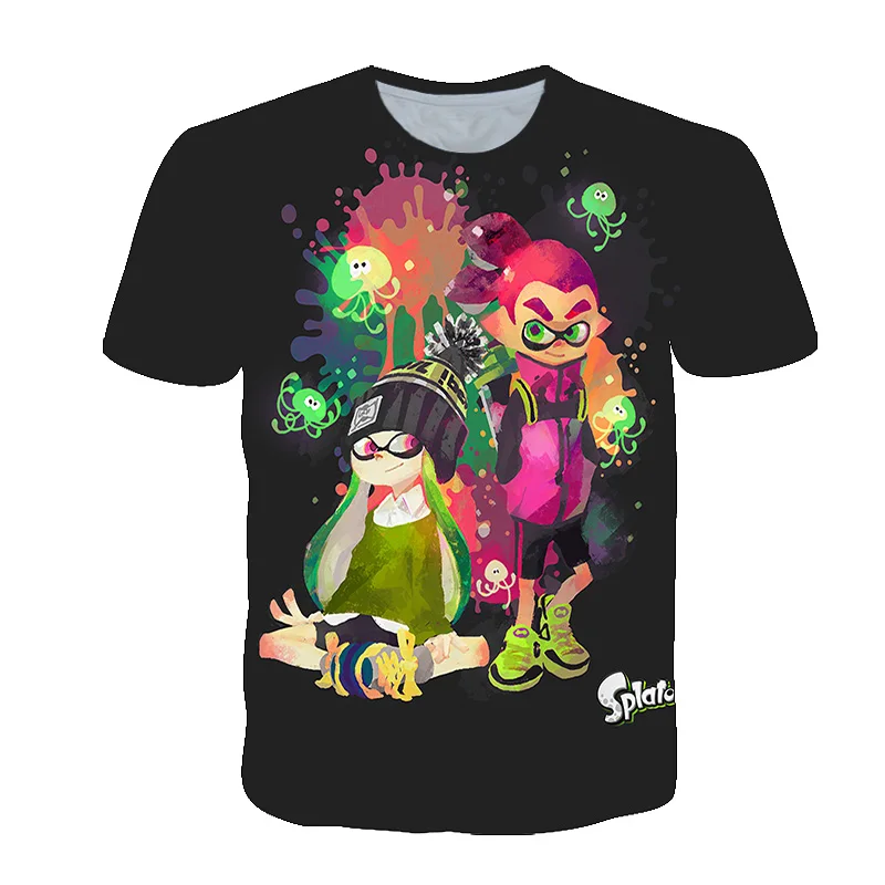 

Game Splatoon Printed Boys/Girls T Shirts Summer Graffiti t shirt Casual Street Harajuku Tops Short Sleeve Children Clothing
