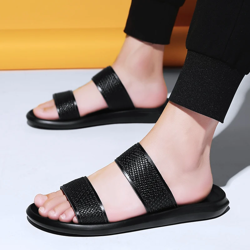 

Fashion Summer Men Sandals Men genuine Leather Shoes men Casual Sandalias outdoor Men Beach Shoes Design Men's Sandals
