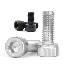 5-100 шт. DIN912 M1.6 M2 M2.5 M3 M4 M5 M6 M8 304 A2 Черная Нержавеющая Сталь класс 12,9 шестигранный винт с шестигранной головкой