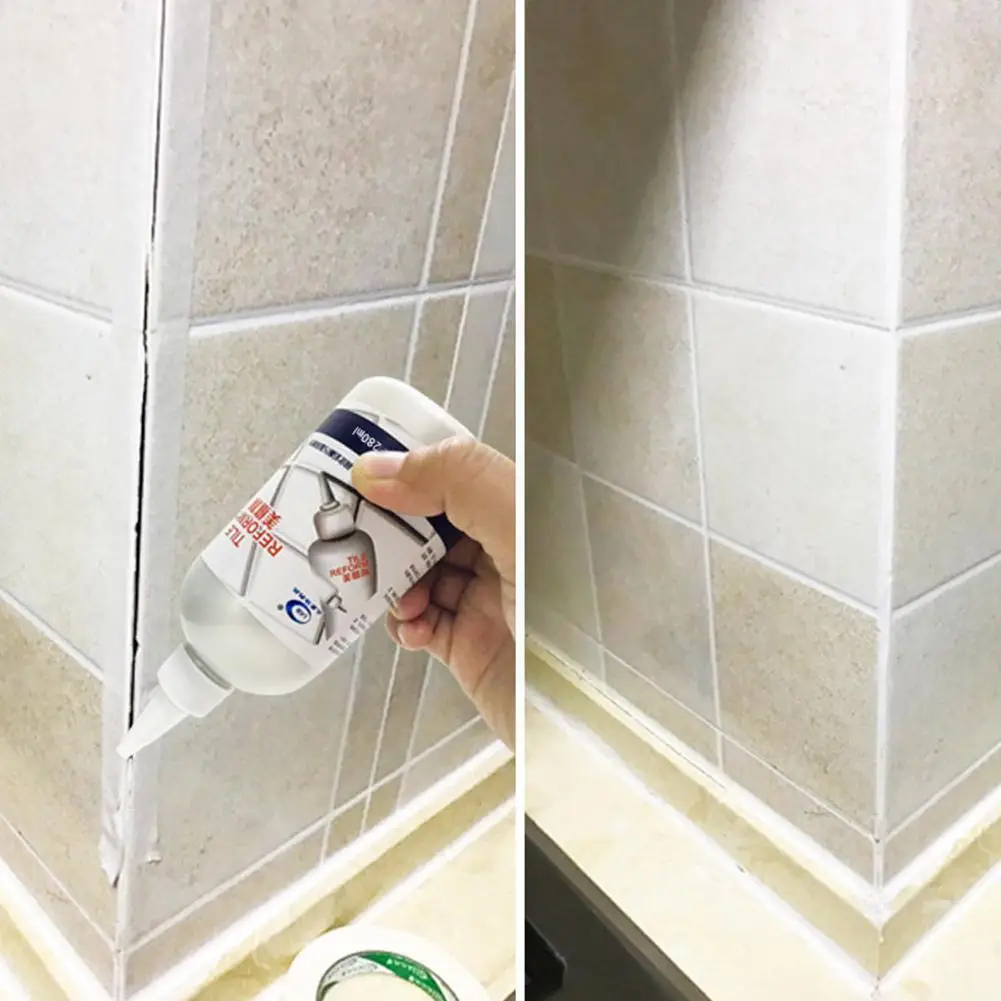 

280ml Tile Repair Glue Waterproof Beautiful Sealant Repair Lines For Floor To Restore The Grout Seam Glue Tile Of Look A7q3
