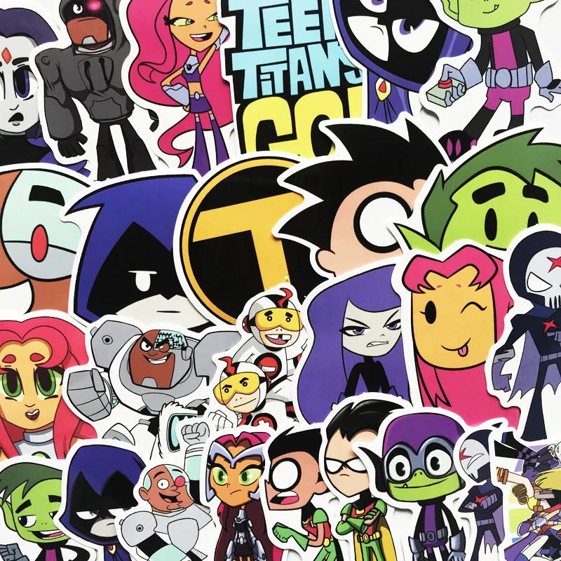 26 шт./лот американские комиксы подростковые Титаны наклейки для сноуборда