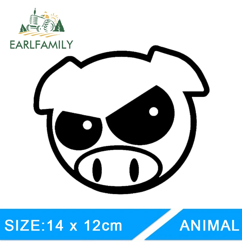 EARLFAMILY 14 см x 12 Стайлинг автомобиля злые ралли свинки Наклейка Винил JDM импорт