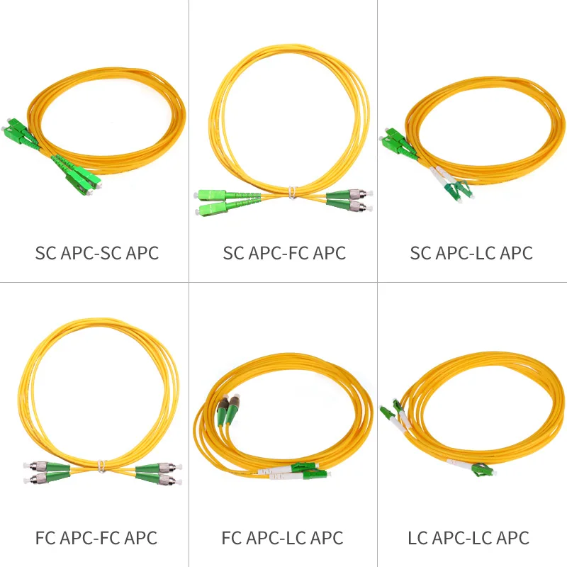 50 шт./лот оптоволоконный патч-корд 3m 9/125 652D дуплексный SC/APC FC/APC LC/APC Pigtail FTTH CATV