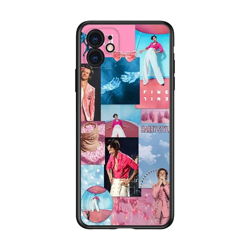 

Harry Styles Love for Apple iPhone 12 Pro Max Mini 11 Pro XS Max X XR 6S 6 7 8 Plus 5 5S SE2020 Black Phone Case