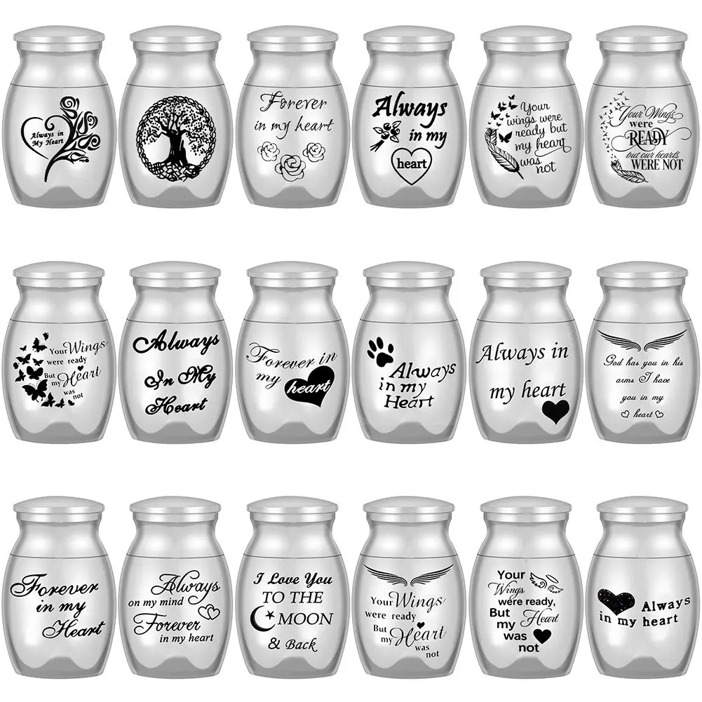 

18 видов человеческого пепла домашних животных Тематические товары Нержавеющая сталь собаки кремации урна шкатулка немнущаяся ткань похор...