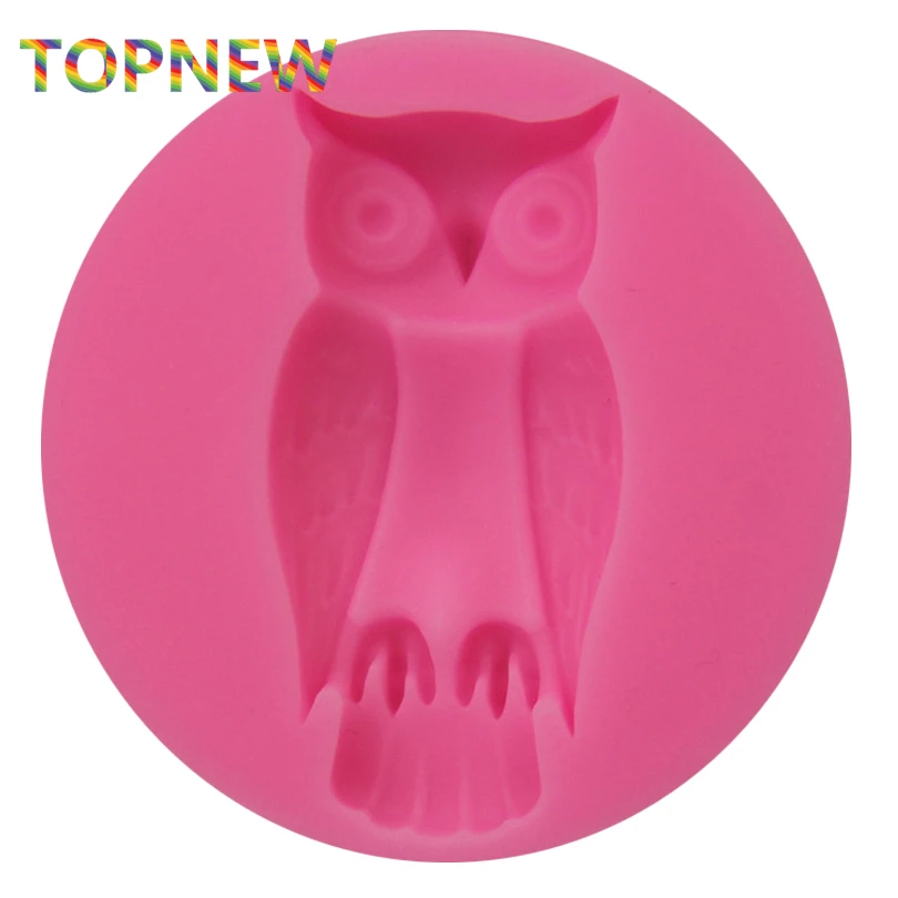 Гибкая силиконовая 3D форма в виде совы для украшения тортов помадки из